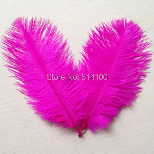 

100pcs/lot 6-8 inch 15-20cm rose ostrich feathers for wedding decor craft