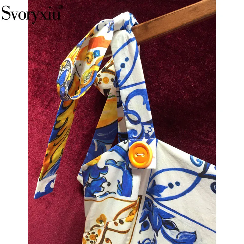 Best Price Cheap 1nDjL Svoryxiu 2019 High Quality Summer Cotton Dress Women's Painted Pottery Printed Sexy Backless Spaghetti Strap Runway Dress Best Price Cheap 1nDjL Svoryxiu 2019 High Quality Summer Cotton Dress Women's Painted Pottery Printed Sexy Backless Spaghetti Strap Runway Dress