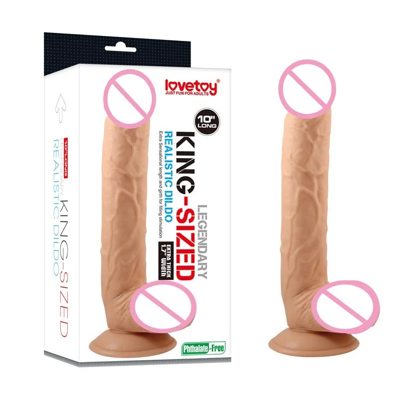 Lovetoy Plus 10 &quotKing size мягкие ребристые Супер реалистичные огромные фаллоимитаторы с