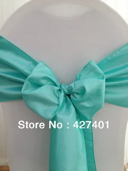 

Hot Sale Aqua Taffeta Chair Sash For Wedding Event & Party Decoration