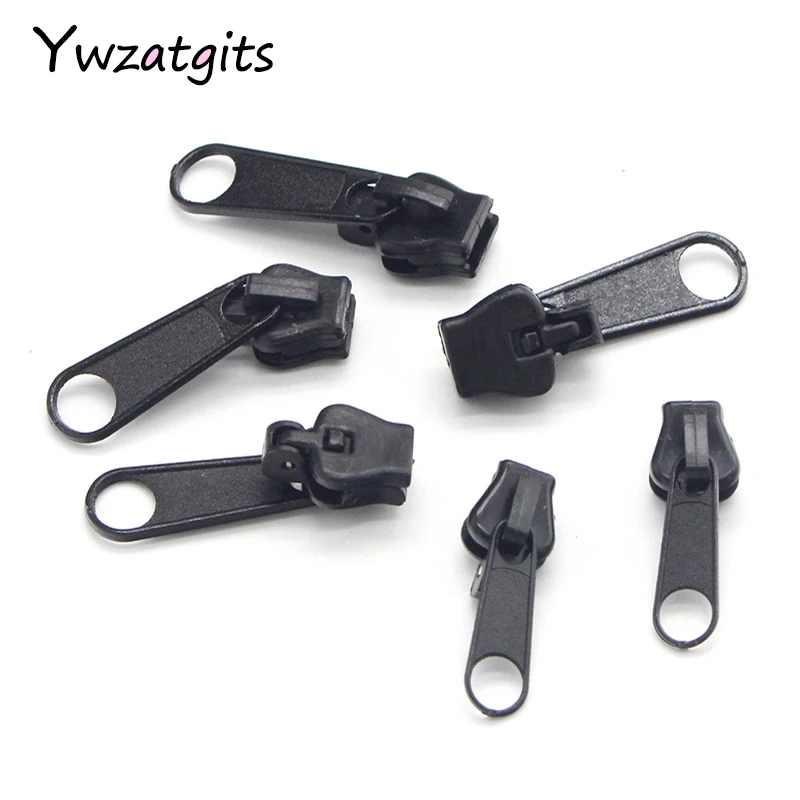ywzatgits 6pcs Multi Sizes Black Plastic Zipper Head Repair Kits