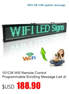 77 см Внутренний светодиодный Дисплей Wi-Fi приложение Программируемый Прокрутка сообщение вывеска для Бизнес и хранить-зеленый сообщение