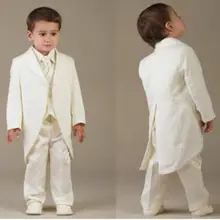 Ласточка Хвостатые пальто модная детская официальная Свадебная вечеринка костюмы для выпускного детей Костюмы джентльменский набор(куртка+ брюки+ галстук+ жилет