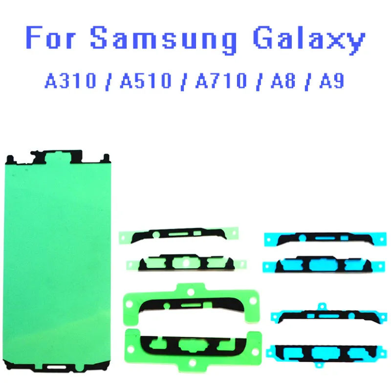 10 шт. для samsung Galaxy предварительно вырезанная передняя рамка Клейкая ЖК-наклейка клейкая лента A310 A510 A710 A8000 A9000 A3 A5 A7