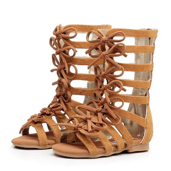 

High Tops Toddler Baby Roman Sandals 2018 Kids Bowknot Gladiator Casual Shoes Summer Black Children Fashion Footwear