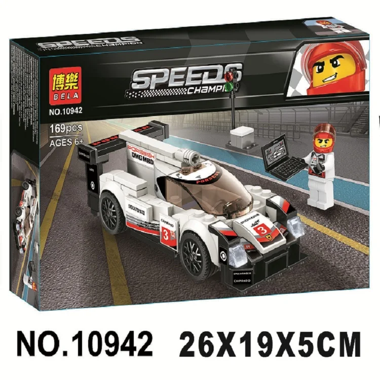 Скорость чемпионов Совместимость Legos модель здания автомобиля игрушка блок