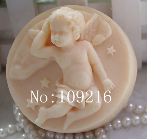 

wholesale!!!1pcs New Style 7.1x4.0cm Angel (Z29) Silicone Handmade Soap Mold Crafts DIY Mould