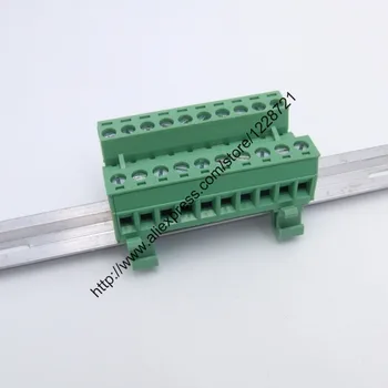 

1Set Terminal screw PCB plug connection terminal 5.08mm 2/3/4/5/6/7/8/9/10 Pin US15mm Din Rail Mounting Pluggable pcb connector