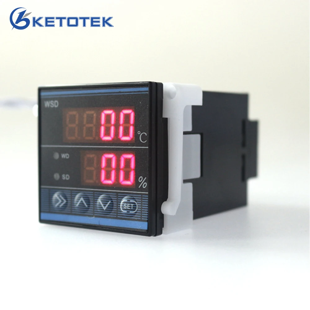 

New Digital Temperature and Humidity Controller Two Ways Output Thermostat Humidifier TDK0348LA 48 x 48mm Free Shipping