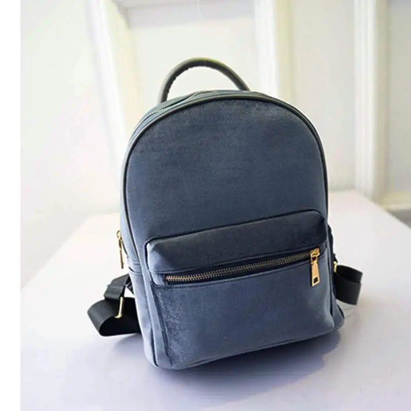 USDH, Модный женский рюкзак для путешествий, золотой бархат, маленький рюкзак, школьный рюкзак, сумка через плечо, дропшиппинг, csv f6 - Цвет: GRAY