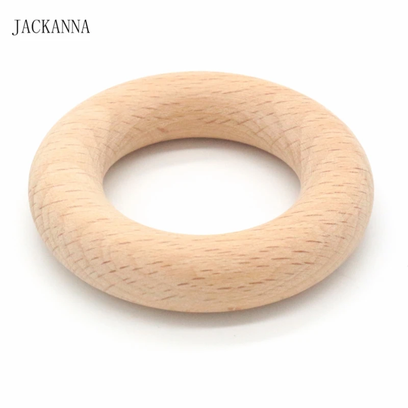 60 мм бука кольцо, 6 см деревянный Прорезыватель для зубов в форме кольца, новорожденные дети жевательные игрушки, Mordedor Bebe Gryzak детские товары 10 шт