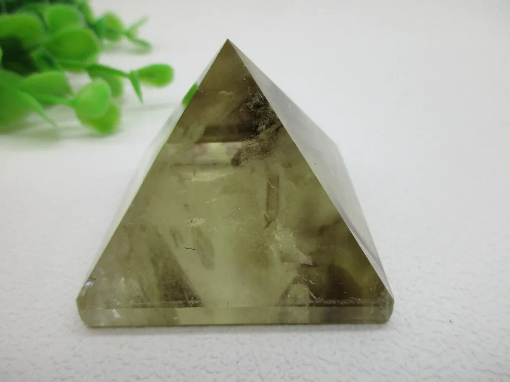 

Natural Citrine With Smoky Pyramid Quartz Yellow Crystal Points Materials Terminated Polished Reiki Healing Fengshui Decorations