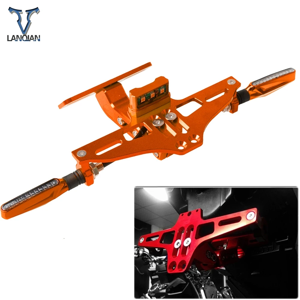 

Universal Motorcycle License Plate Bracket Holder For Kawasaki VERSYS 650cc ZG1000 CONCOURS ZRX1100 ZRX1200 ZX1100 ZX11 ZX7RR