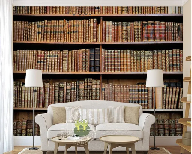 Kustom Retro Wallpaper Rak Buku Dekorasi Mural Untuk Ruang Belajar Kustom Retro Wallpaper Rak Buku Dekorasi Mural Untuk Ruang Belajar Tamu Sofa R Tidur