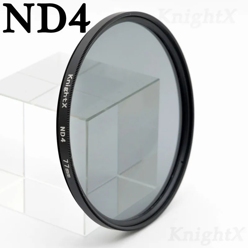 KnightX Grad nd2 nd фильтр объектива камеры для Canon Nikon Pentax OLYMPUS filtro densidade neutra переменный зонтик densidad neutra - Цвет: ND4 Filter