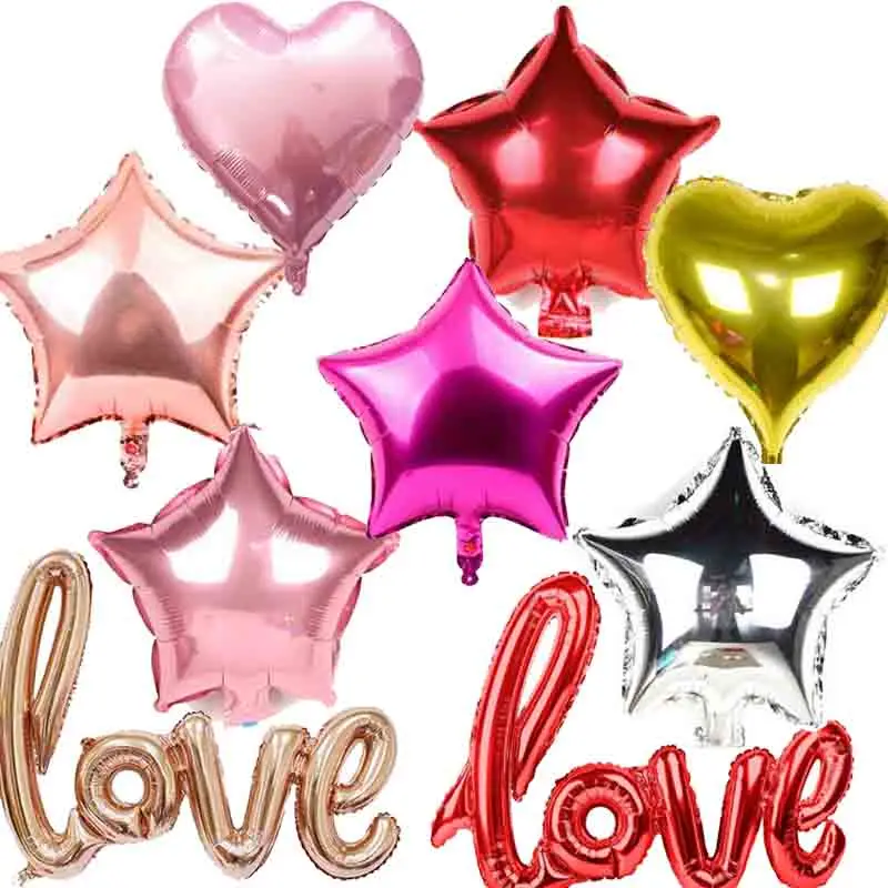 

LOVE Letter Foil Balloon Anniversary Wedding Valentines Birthday Gift Marriage Party Decorations Champagne Photo Booth Props