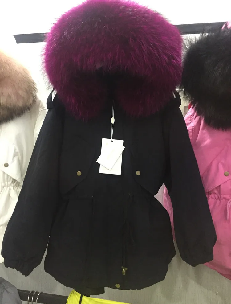 5 цветов, женская зимняя куртка, свободное пуховое пальто, воротник из натурального меха енота, пуховая парка, верхняя одежда