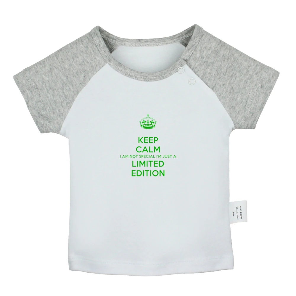 YdBabyYCG1047D Keep calm I'm not special I'm just limited edition OH MY GOD! Розовые футболки для новорожденных; футболки с короткими рукавами с рисунком для малышей - Цвет: YdBabyYCG1047D