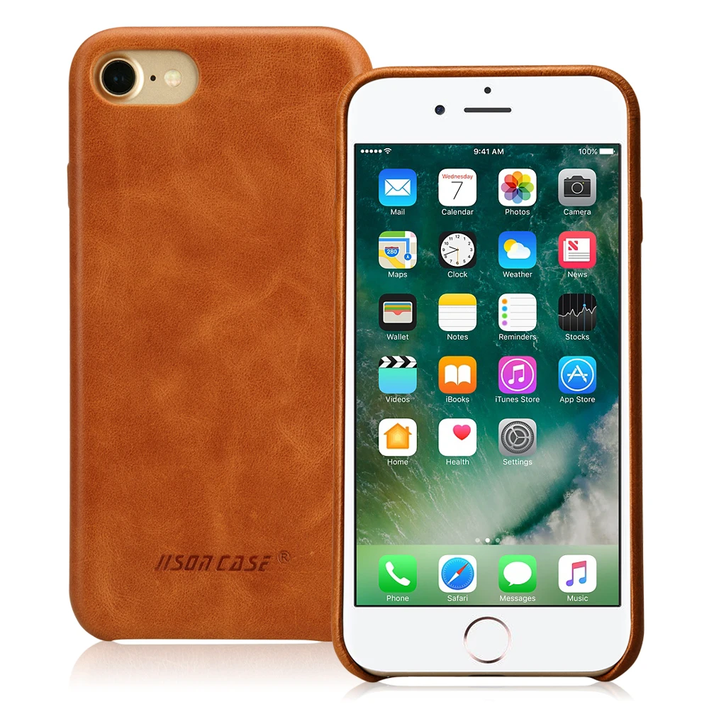 bilder für Jisoncase für iPhone 7 Fall-abdeckung Echtes Leder Luxury Phone Cases für iPhone 7 4,7 zoll Schlank Rückseitige Abdeckung für iPhone 7 Funda bilder für Jisoncase für iPhone 7 Fall-abdeckung Echtes Leder Luxury Phone Cases für iPhone 7 4,7 zoll Schlank Rückseitige Abdeckung für iPhone 7 Funda