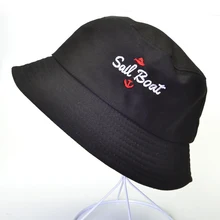 Лодка буквы панамка с вышивкой для женщин мужчин хлопок летние шапки для рыбака шапки солнцезащитный для влюбленных плоский Солнцезащитная Панама