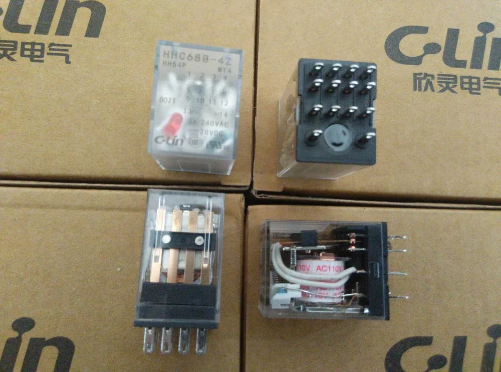 

Brand new original authentic C-Lin HHC68B-4Z HH54P MY4 YZR4PD JZX-22F(D)/4Z Relay AC110V