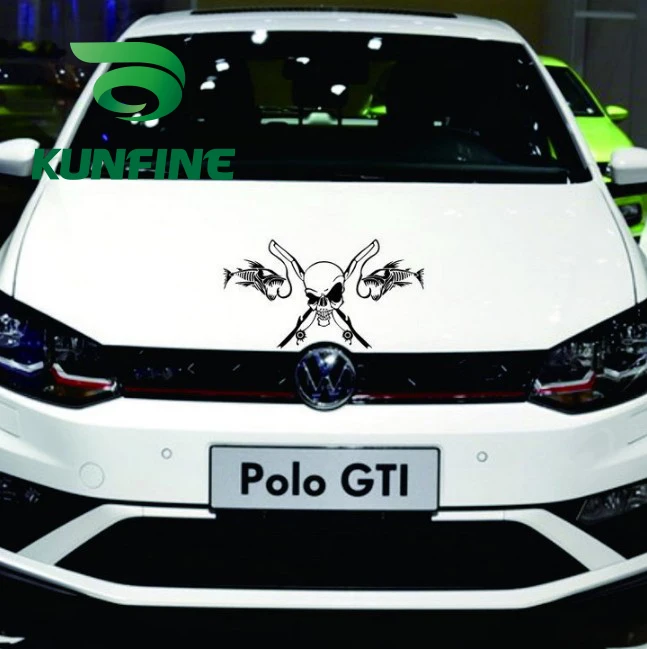 skull fishing  car sticker car decal -2