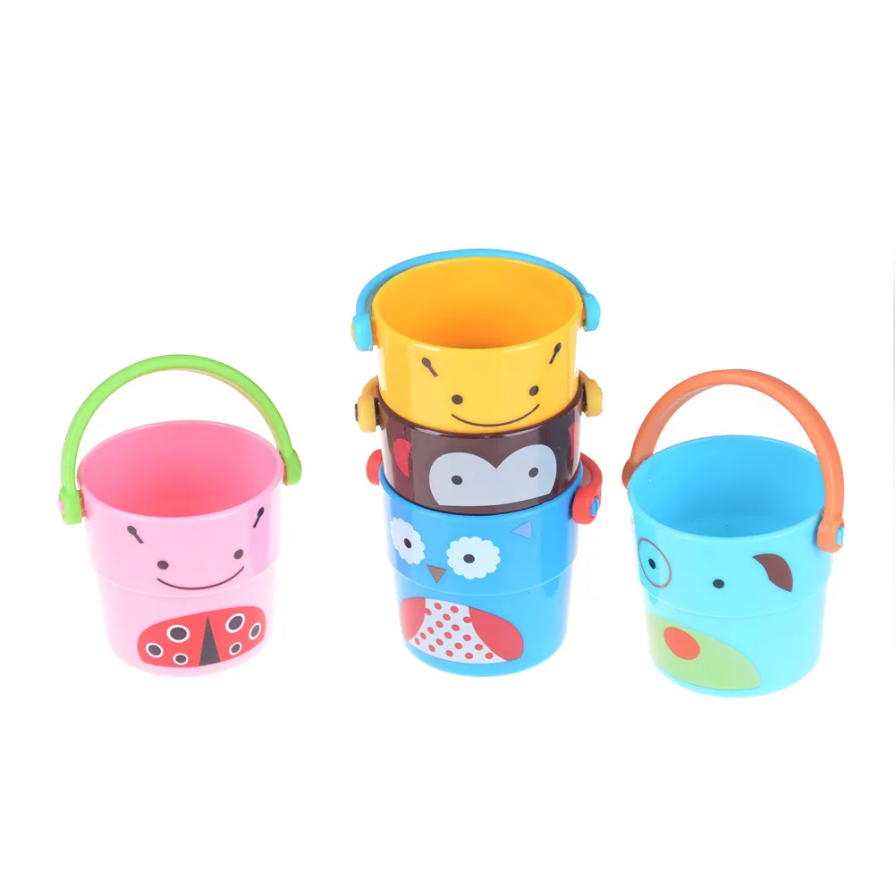 Baby Kids Shower Bath Toys Pour Bucket Bathing Water Spraying Tool Cute