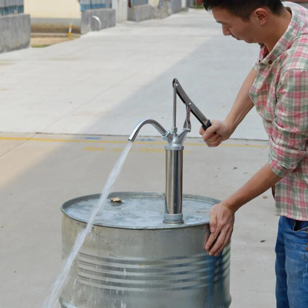 

Hand Operated Barrel Pump Lever Diesel Oil Water Fuel Transfer Pump 20L/min for Car Marine Motorbike Boat
