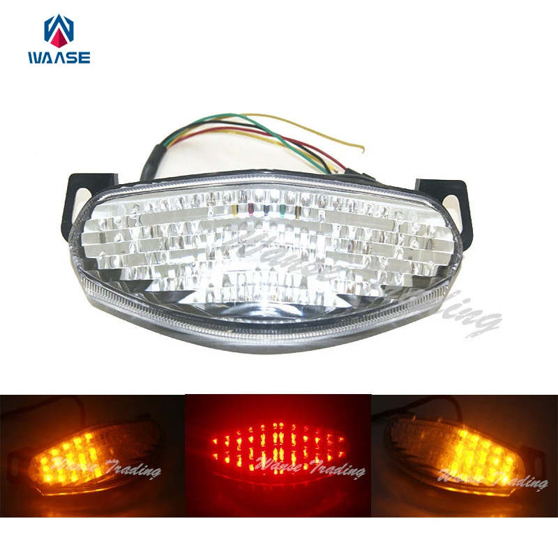 

waase Tail Brake Turn Signals Integrated Led Light Smoke For 2009 2010 2011 KAWASAKI Ninja 650R EX650 ER6 ER 6N 6F ER6N ER6F