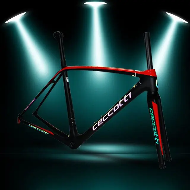

Carbon Road Frame Bicycles 47 50 52 54 56cm Bike Frame Carbon Fiber CECCOTTI newest colors carbon bike frame fork seatpost clamp