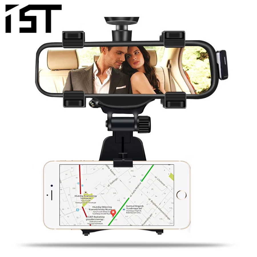 

IST Car Holder For iPhone Samsung Xiaomi Mobile Phone Holder 360 Degree Support Universal Adjustable Cell Phone Holder Mount