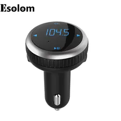 Esolom Автомобильный Bluetooth 4,2 беспроводной громкой связи fm-передатчик MP3 музыкальный плеер Dual USB зарядное устройство для устройства Handsfree