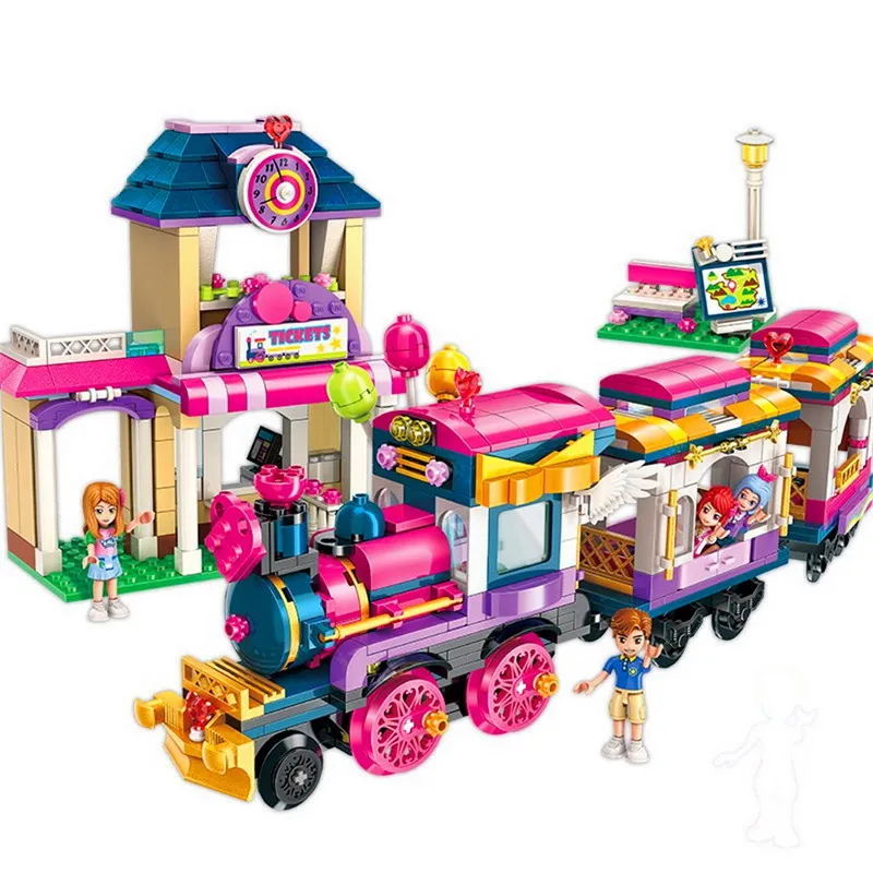 

Enlighten City Girl Friends Princess Move Maersk Train Model Building Blocks Action Figure Toys For Children Compatible Legoe