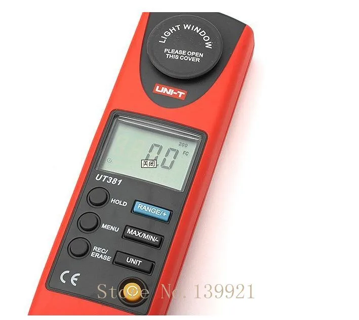 UNI-T UT381 Ручной цифровой люминометр/Люксметр/Light Meter 0~ 20000Lux