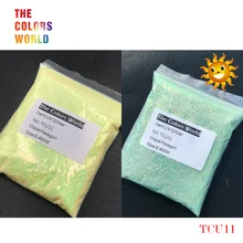 TCT-251 УФ-блеск, ультрафиолетовый светильник, Шестигранная форма, 0,4 мм, блестки для ногтей, украшения для ногтей, гель для макияжа, аксессуар «сделай сам»