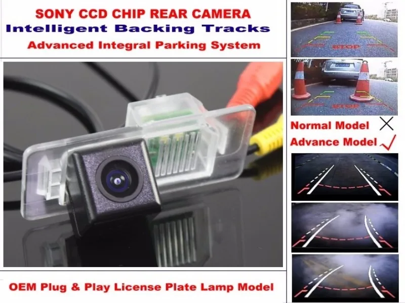 For BMW X6 F16 2014 2015 Smart Tracks Chip Camera  HD CCD Intelligent Dynamic Parking Car Rear View Camera (3)