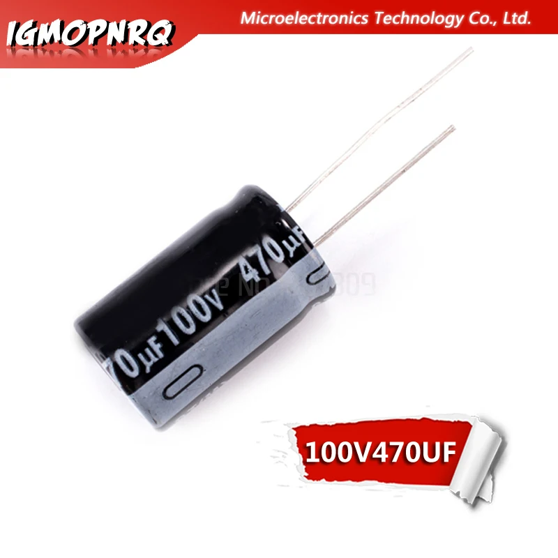 

10PCS 100V470UF 16*25mm 470UF 100V 16x25mm Aluminum Electrolytic Capacitors DIP