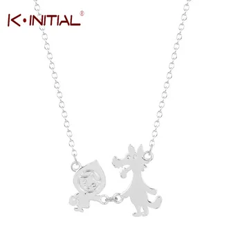1Pcs Gold Silver Little Red Riding Hood Necklace Personalized Necklaces Classic Design Jewelry Necklaces Fashion Teen Style