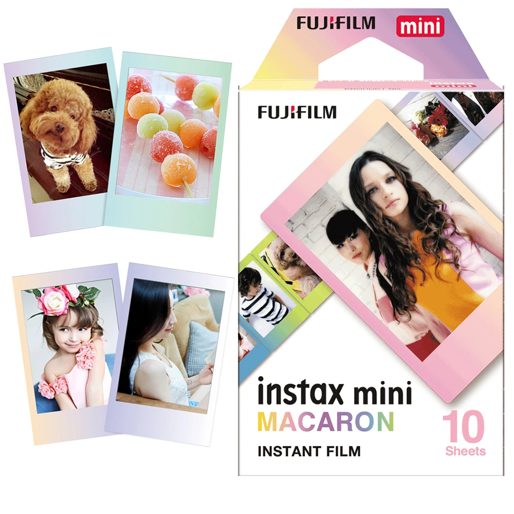Original Fujifilm Macaroon Macaron Instax Mini 8 Film 10 Sheets For Mini Camera Instant Mini 11 9 25 50s 90 300 Share Sp 2 Films Instant Photo Paper Aliexpress