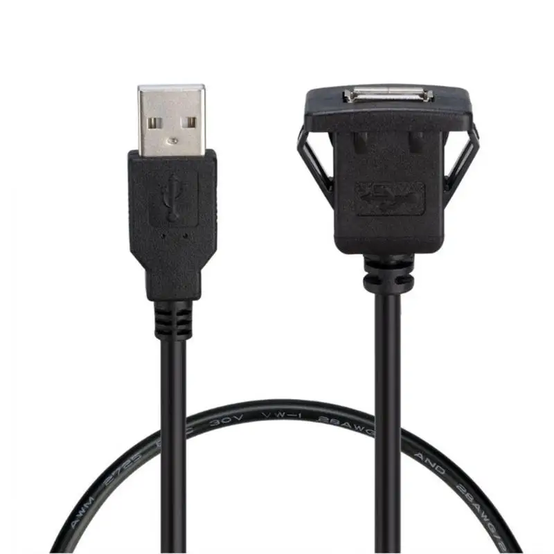 VODOOL 1 м USB 2,0 A папа-мама автомобильный скрытый кабель-удлинитель для крепления на приборную панель автомобиля Ван двойной USB разъем автомобильные аксессуары