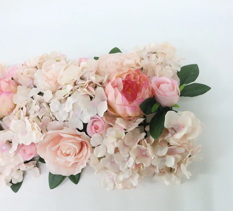 Flone Artificial Road Flower Row Silk Flower Hydrangea Peony Rose Flowers Wedding Arch Road Lead Home Hotel Party DIY Decor  (19)