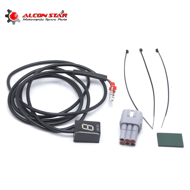 

Alconstar- 1-6 Level Motorcycle Ecu Plug Mount Speed Gear Display Indicator EFI Engine For Suzuki V-Strom GSXR600 SV650 750