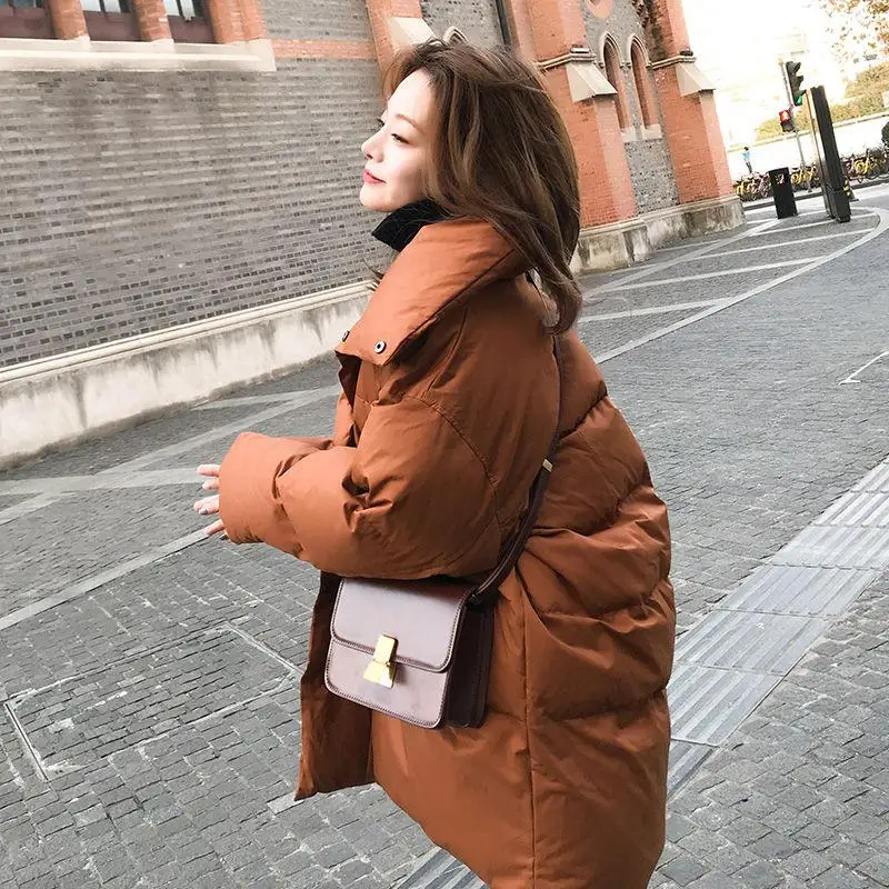 Winter Jacket Women Coats Parkas Thicken Down Cotton Padded Jacket Coat Outerwear Oversized Long Sleeve Ladies Coat Parka Q641