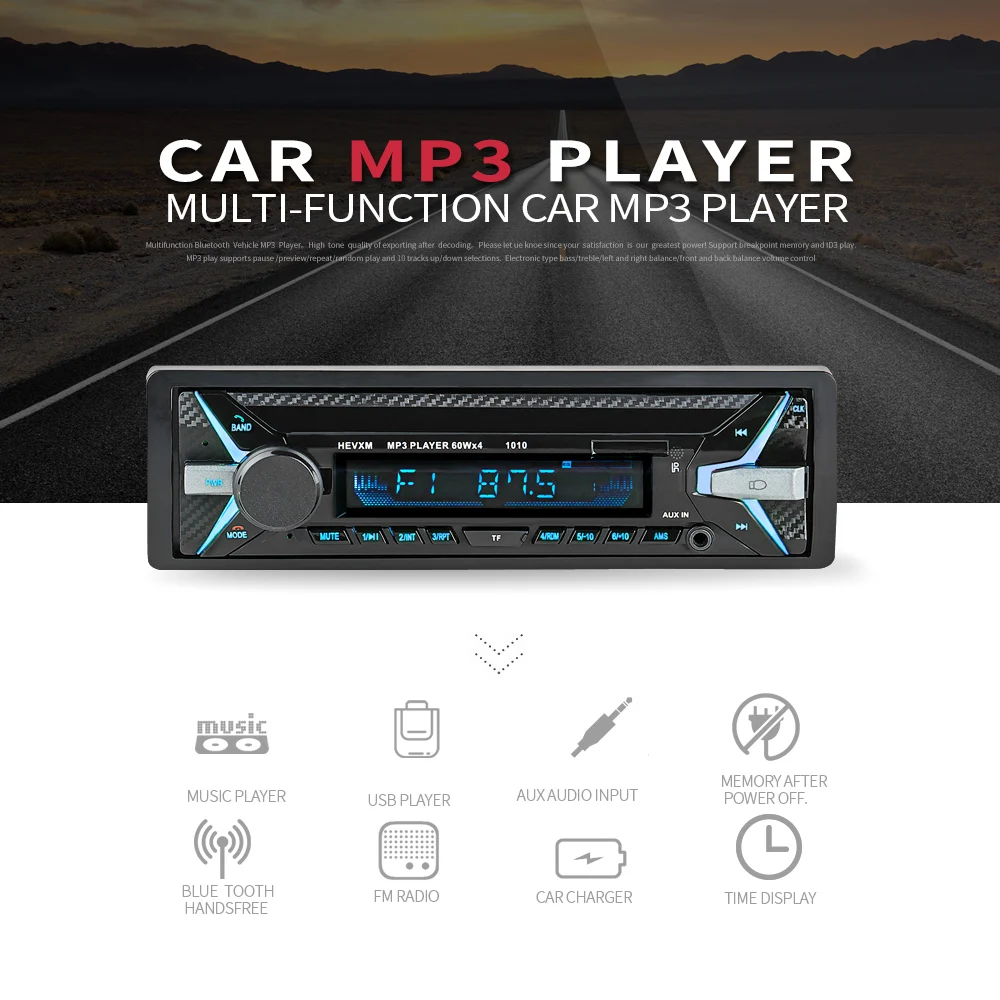 

12V Bluetooth MP3 Player Wireless Receiver Vehicle Mp3 Decoder Board Car FM Radio Module TF USB 3.5mm AUX Audio Adapter Car Kit