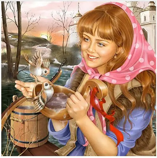 Полная квадратная/круглая Алмазная картина "Маппет девушка" Алмазная вышивка Стразы абстрактное искусство домашний Декор Картина по номерам XY22 - Цвет: 14