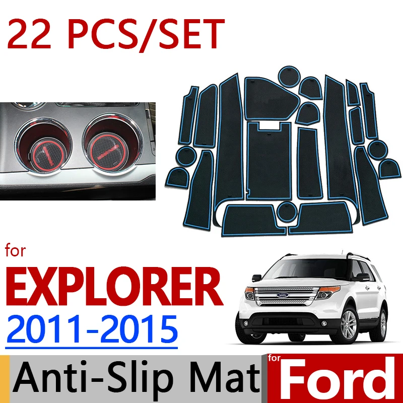 for Ford Explorer 2011 to 2015 Anti Slip Rubber Cup Cushion Door Groove
