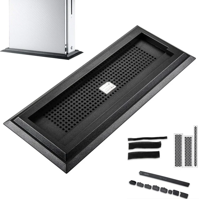 Best Offers Cooling Vertical Stand for Xbox One S Console Bracket Holder Storage For Xbox one Slim DIY Mesh Stopper Pack Dustproof Kit