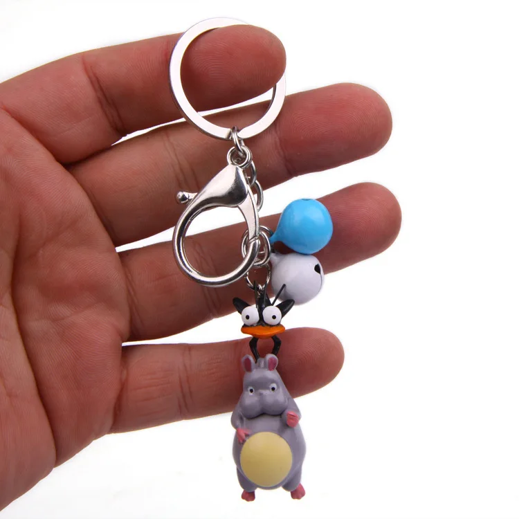 

Spirited Away Fly Mouse Doll Simple Modern Cartoon Animation Action Figure For Bell Key Ring Mascot Key Chain Holder Purse Bag