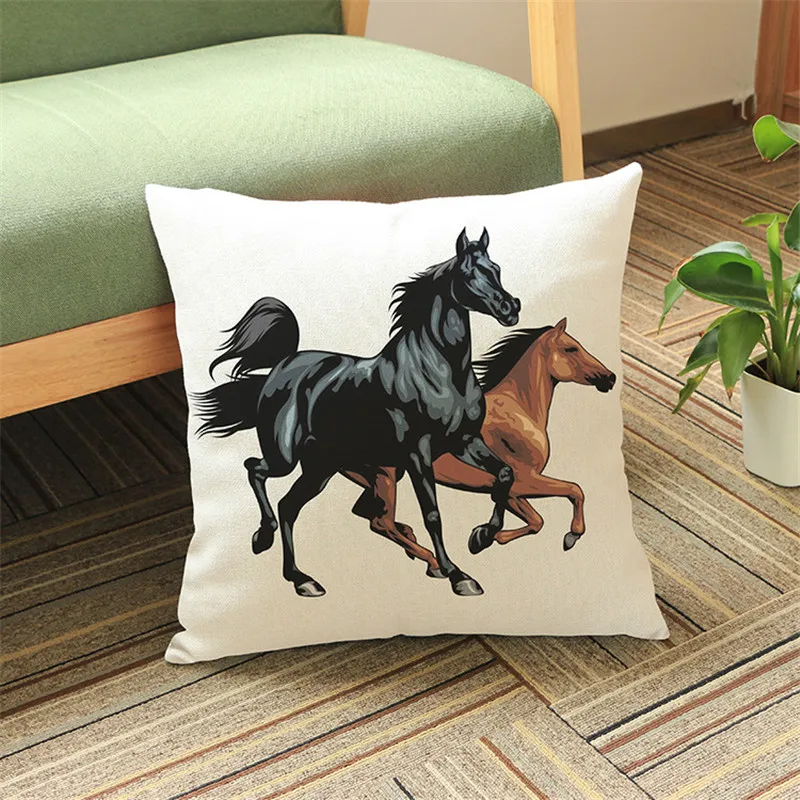 تشغيل الحصان الأسود البني كيس وسادة غطاء الوسادة غرفة المعيشة المنزلي سيارة كنبة مكتب فندق نادي مقهى الديكور ل هدية تشغيل الحصان الأسود البني كيس وسادة غطاء الوسادة غرفة المعيشة المنزلي سيارة كنبة مكتب فندق نادي مقهى الديكور ل هدية