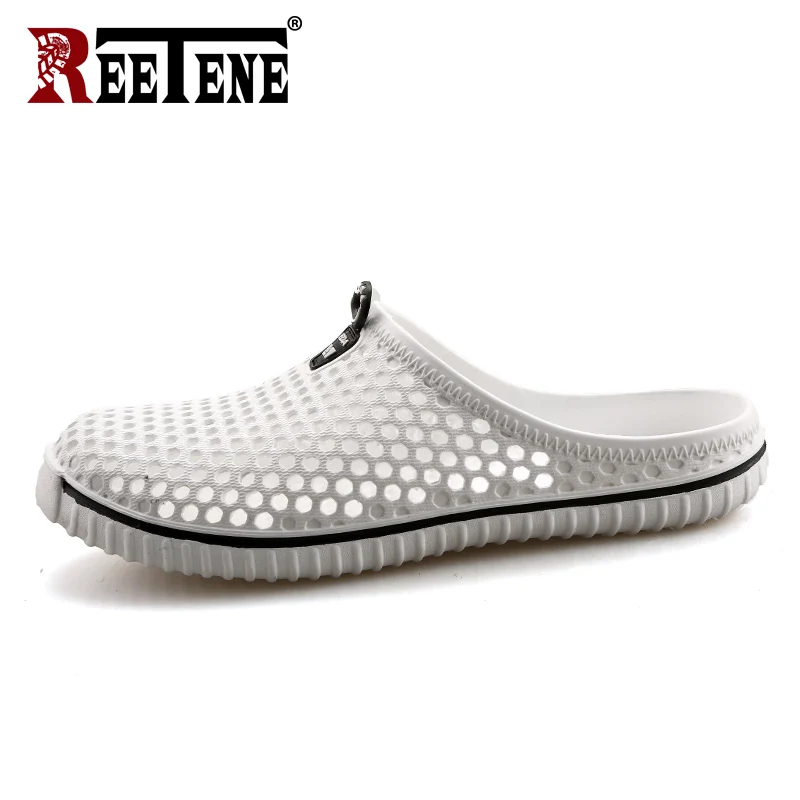 REETENE 2018 Men Shoes Beach Casual Men'S Slippers Hollow Out Summer Slippers Men Slip-On Flip Flops Shoes Male Flats Sandals REETENE 2018 Men Shoes Beach Casual Men'S Slippers Hollow Out Summer Slippers Men Slip-On Flip Flops Shoes Male Flats Sandals